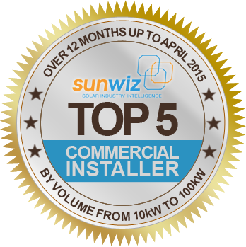 SunConnect: Top Commercial Installer (12 months to April 2015)