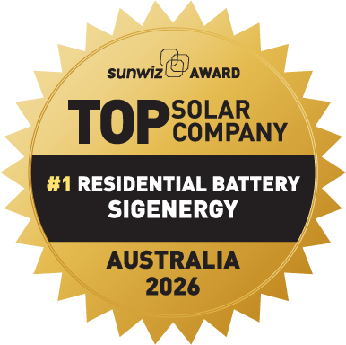SigEnergy #1 Residential Battery Manufacturer Australia 2026 SunWiz Award