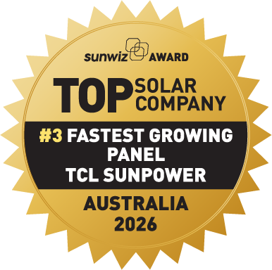TCL / Sunpower #3 Fastest Growing Panel 2026 SunWiz Award
