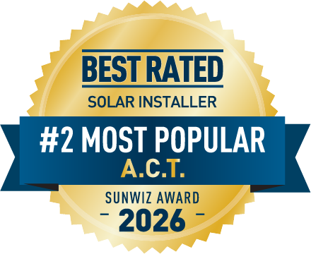 Sunstak #2 Best Rated + Most Popular installer - ACT 2026 SunWiz Award