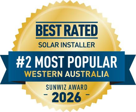 Perth Solar Warehouse #2 Most Popular installer - WA 2026 SunWiz Award