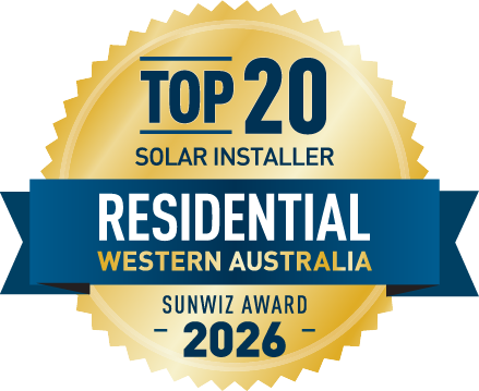 Fritts Solar Top 20 Solar installer - WA 2026 SunWiz Award