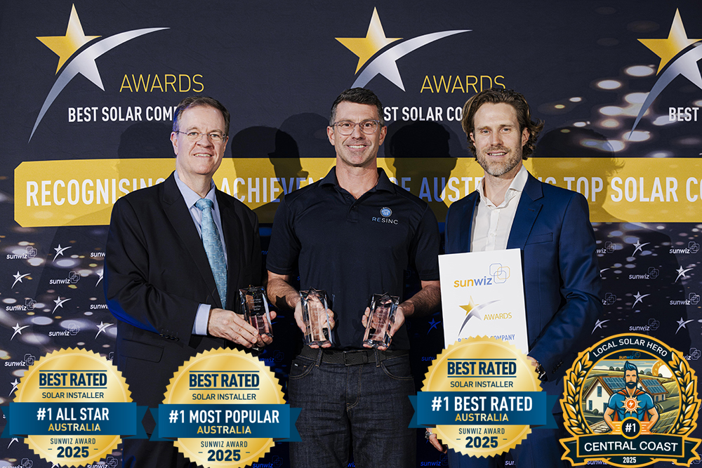 RESINC Solar is the No.1 Best Rated Retailer and Local Solar Hero for 2025
