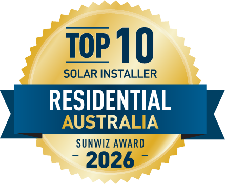 Think Renewable Top 10 Solar installer - National 2026 SunWiz Award