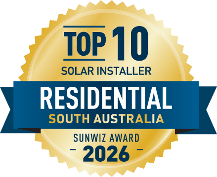 Solar Power Direct Top 10 Solar installer - SA 2026 SunWiz Award