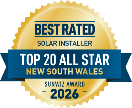 DJM Electrical NSW Top 20 All Star installer - NSW 2026 SunWiz Award