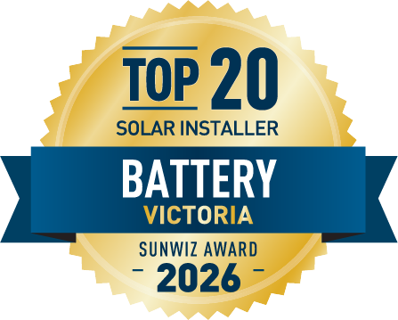 Electrify Me Top 20 ESS installer - VIC 2026 SunWiz Award