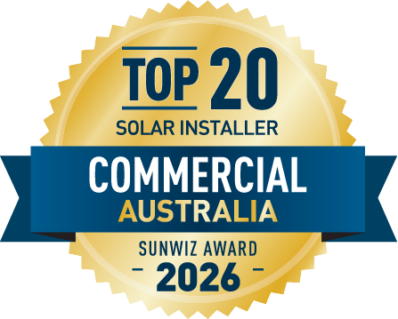 Arenergy Top 20 Commercial Solar installer - National 2026 SunWiz Award