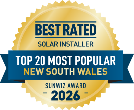 Solbase Top 20 Most Popular installer - NSW 2026 SunWiz Award