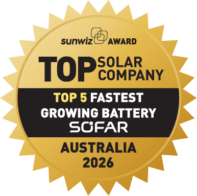 Sofar Top 5 Fastest Growing Battery Manufacturer Australia 2026 SunWiz Award