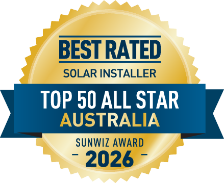 Hills Natural Solar Top 50 All Star installer - National 2026 SunWiz Award