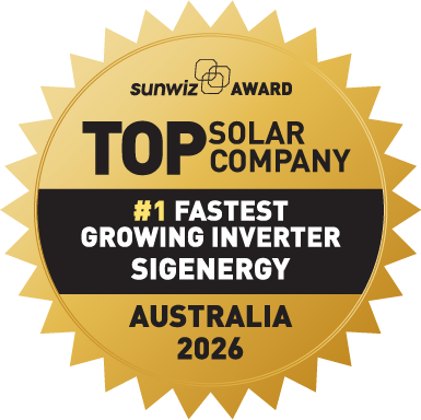 SigEnergy #1 Fastest Growing Inverter 2026 SunWiz Award