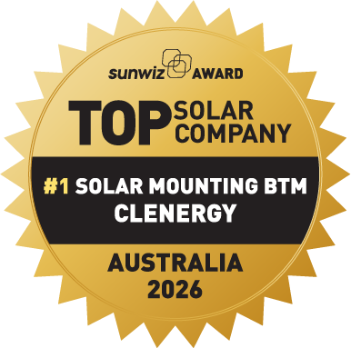 Clenergy #1 Racking Manufacturer BTM 2026 SunWiz Award