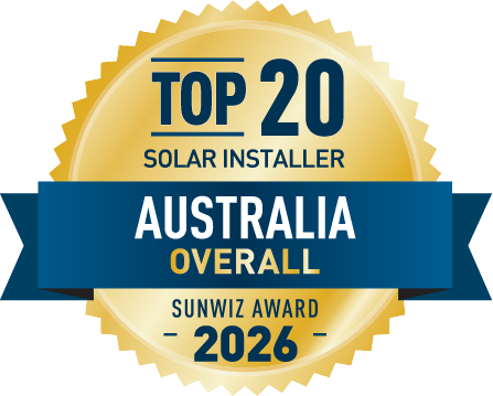 Solar Run Top 20 Solar installer - National 2026 SunWiz Award