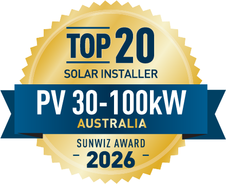 Class A Energy Solutions Top 20 Solar installer - National 2026 SunWiz Award